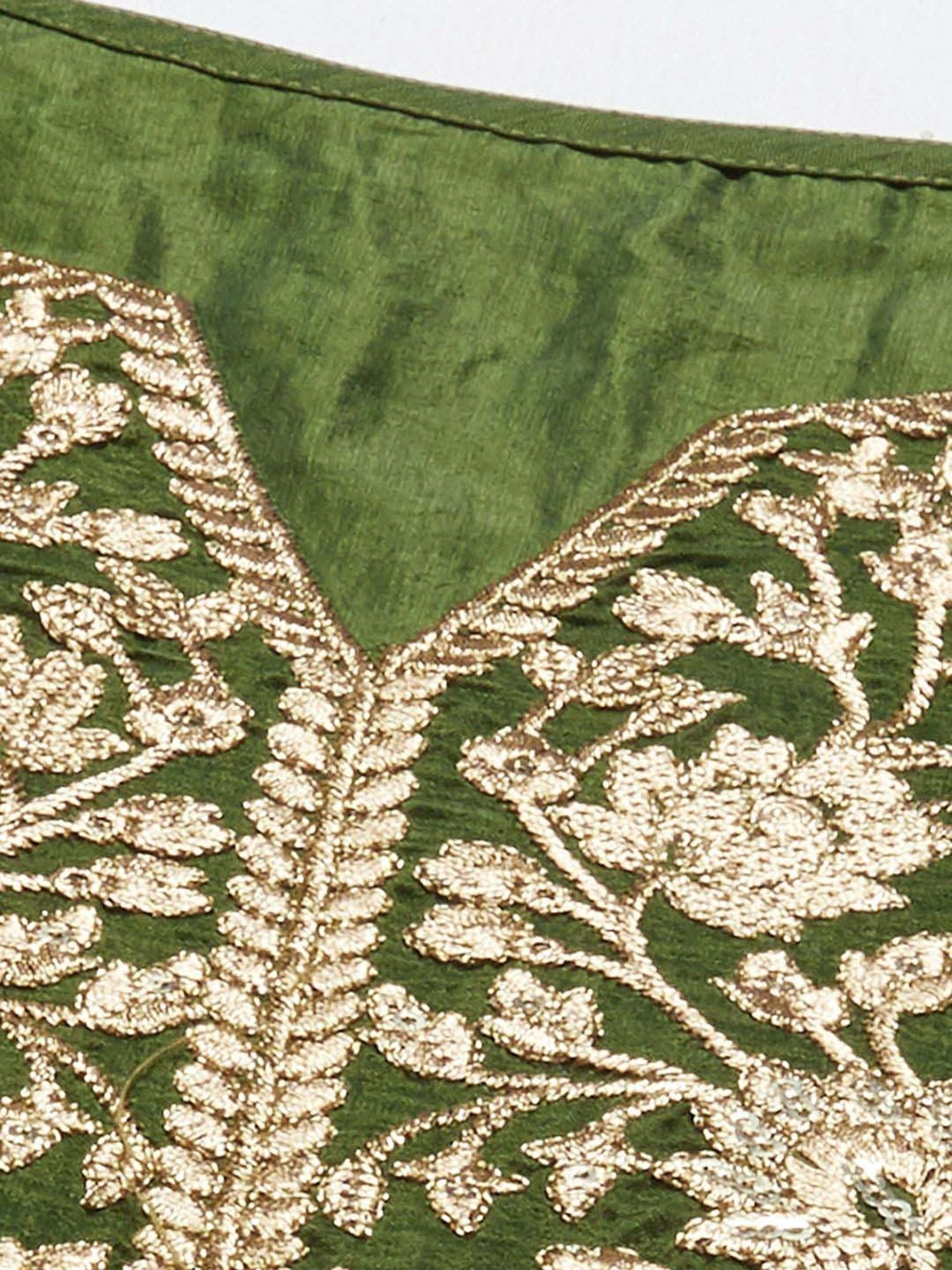 Skylee Green Embroidered Kurta Pant Set With Dupatta