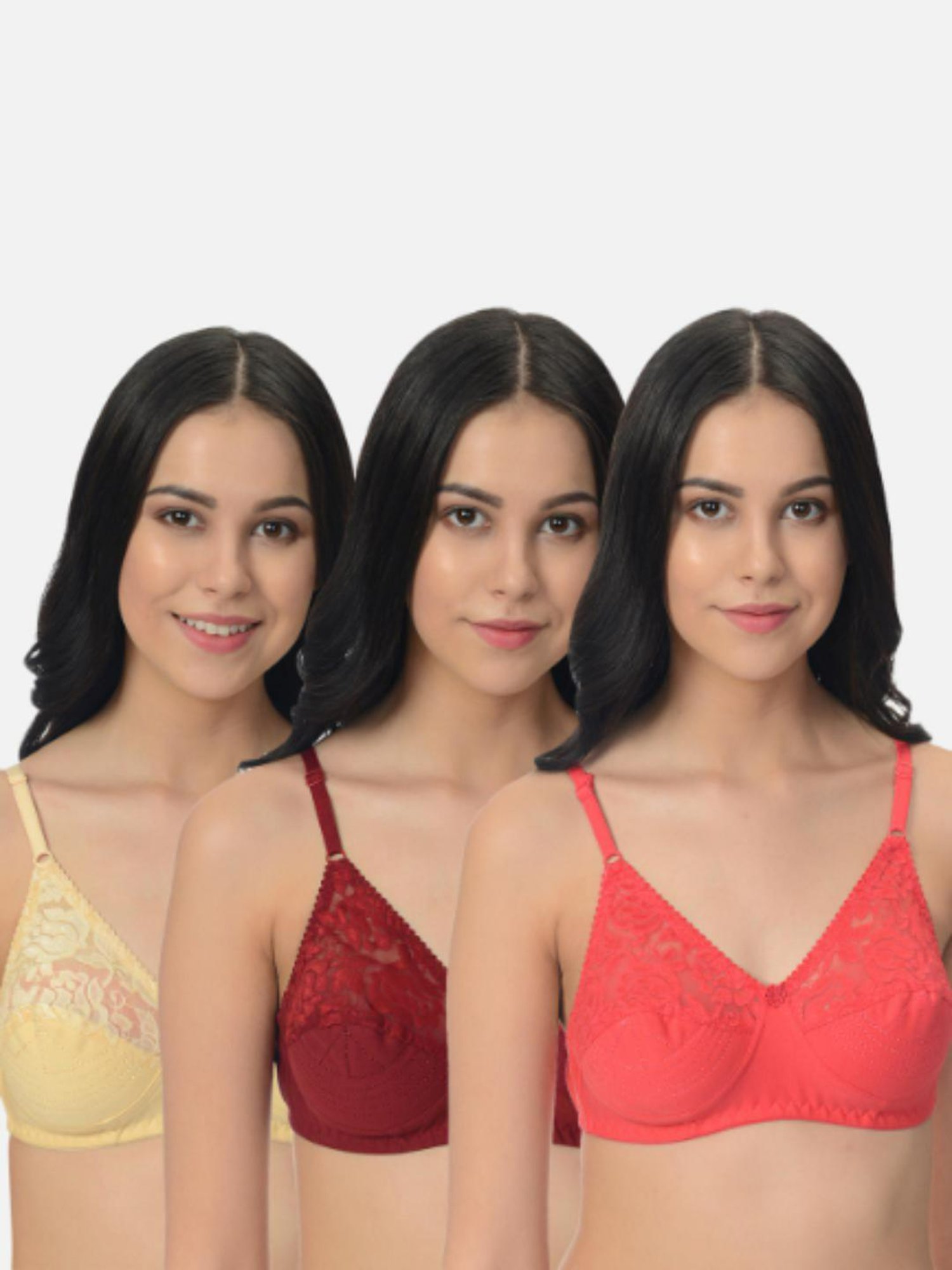 Mod & Shy Multi Lace Print Bra Set