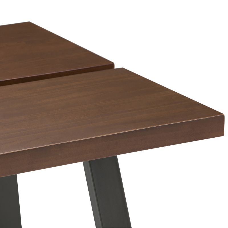 24" Tyson Solid Wood End Table Light Walnut Brown - WyndenHall