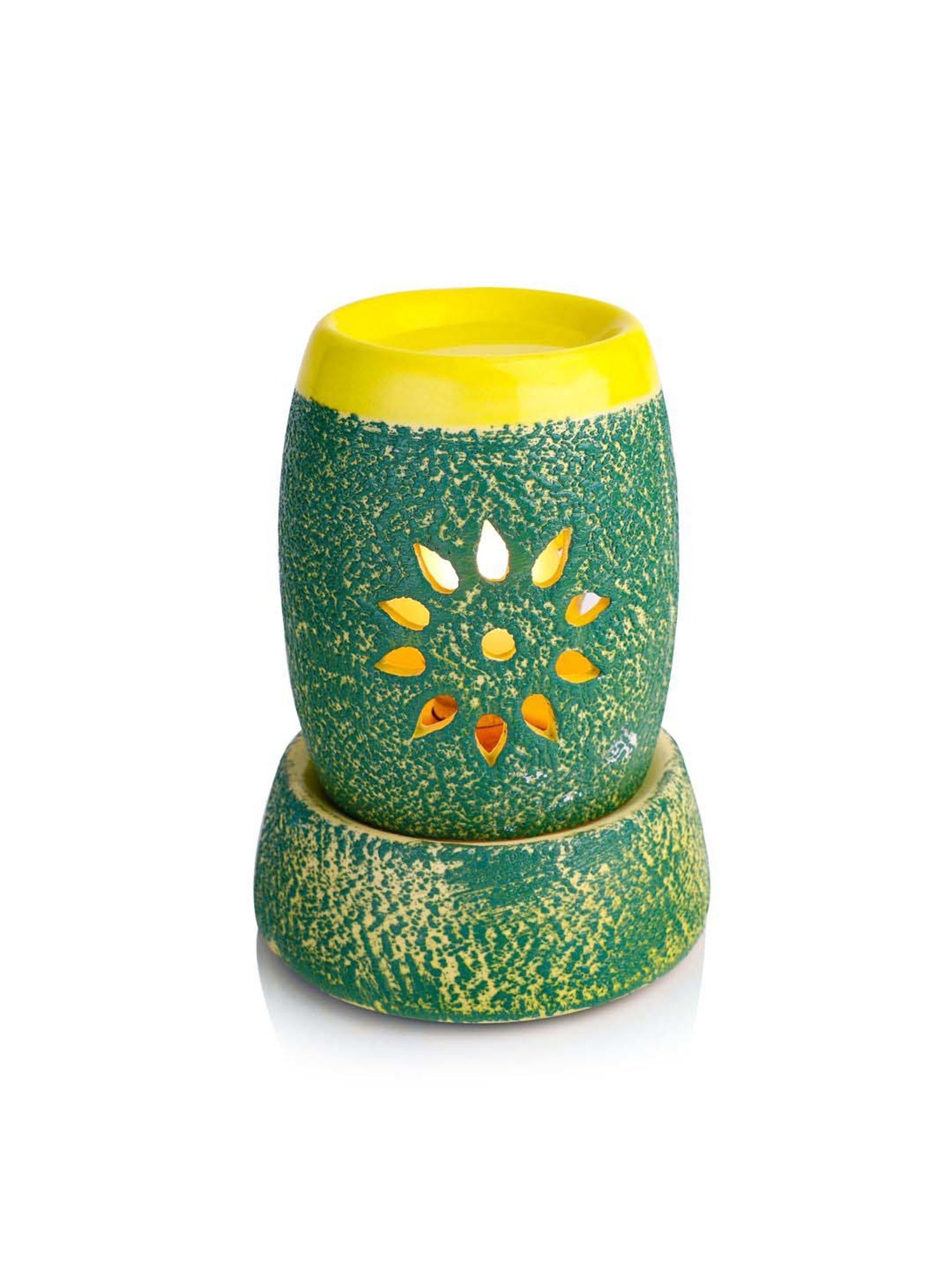 IRIS Green Ceramic Home Fragrances Electric Vaporizer With 40 Watt Electric Bulb