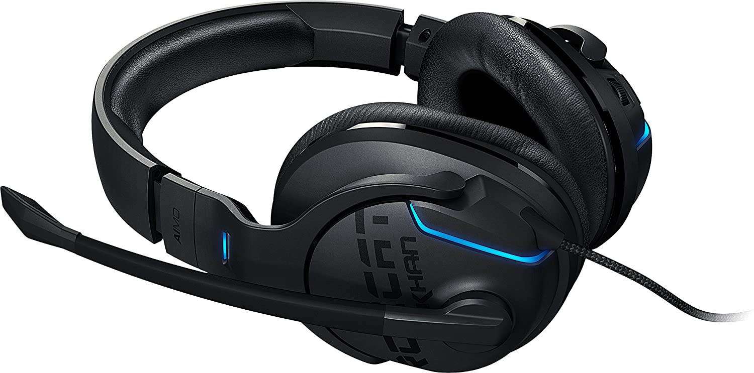 ROCCAT Khan Pro High Resolution Wired Gaming Headset with Microphone- Black