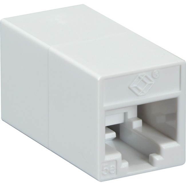 Black Box FM506-R2 Cat5e Coupler Straight-Pinned Unshielded White Single Pack