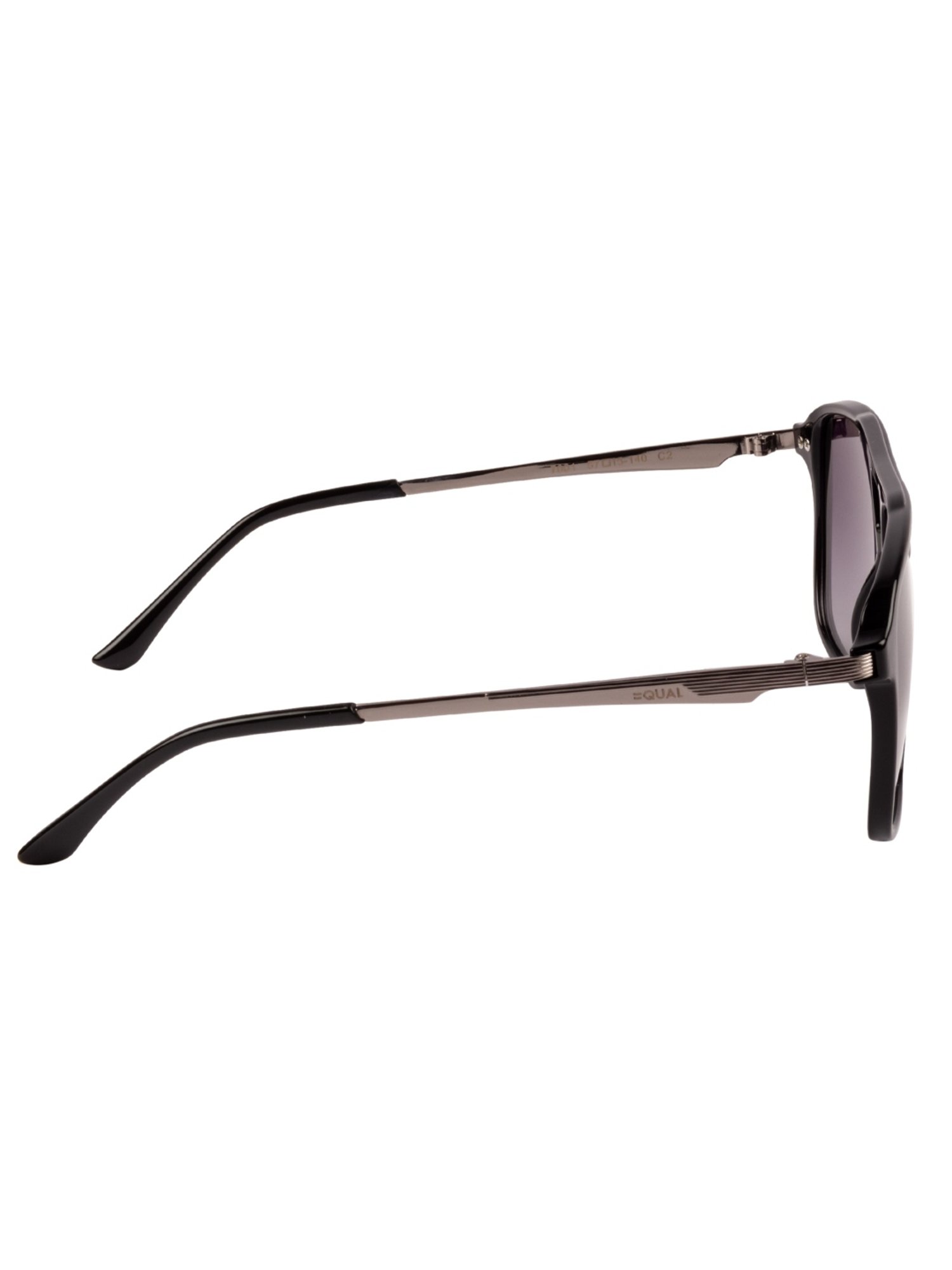 Equal Purple Rectangular Unisex Sunglasses