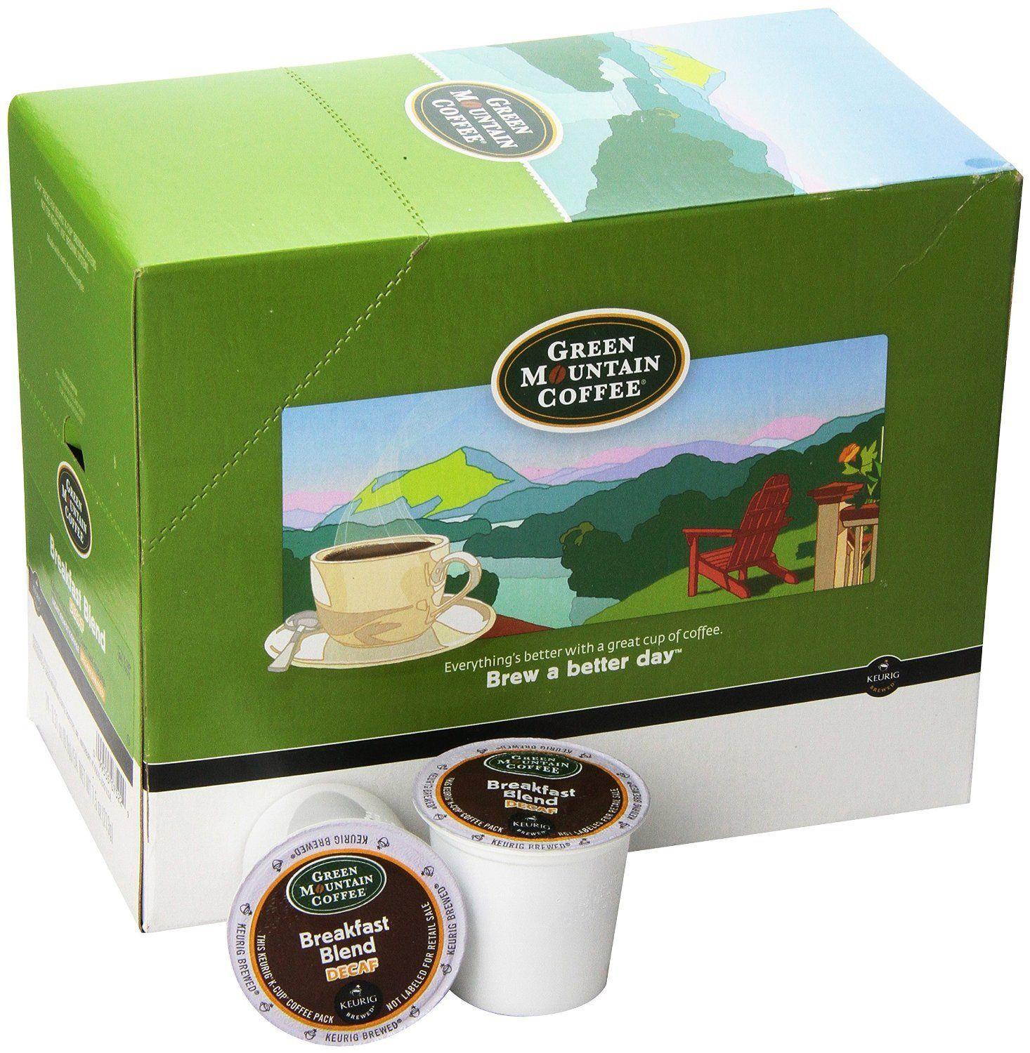 Green Mountain Coffee Decaf Breakfast Blend  (Light Roast Coffee), K-Cup Portion