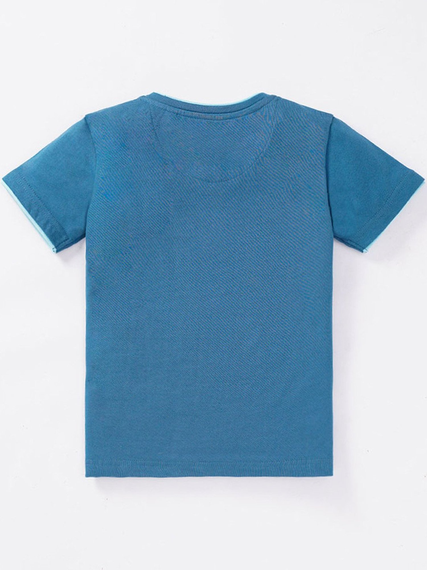 Ed-a-Mamma Boys Blue Cotton Printed T-Shirt