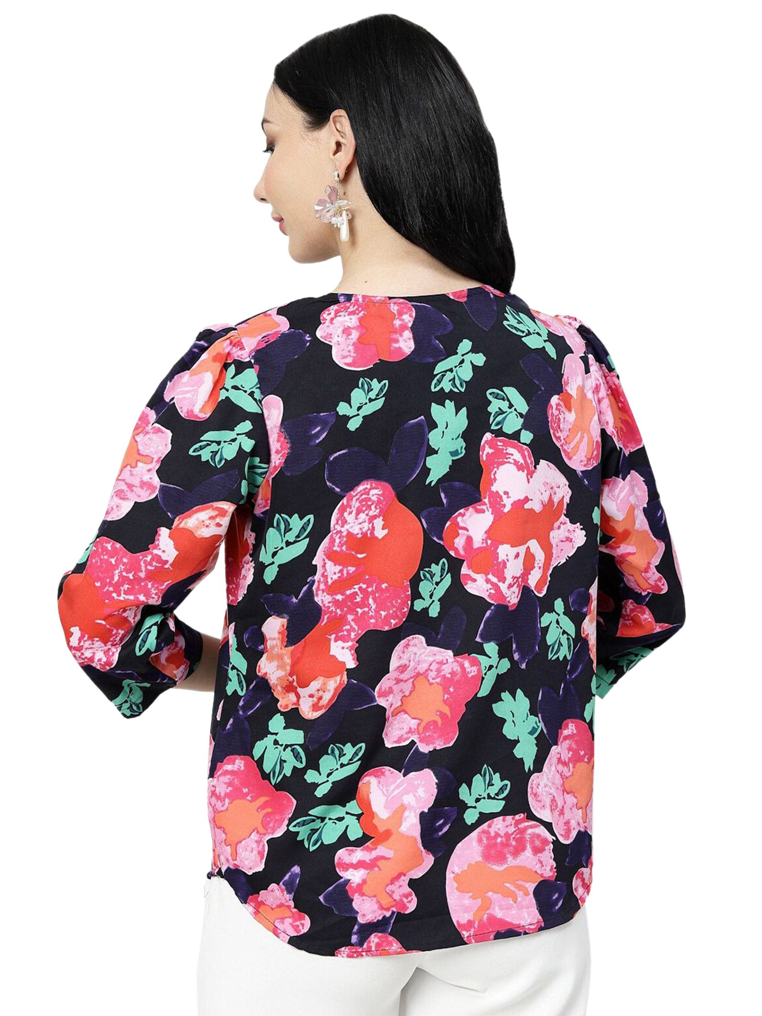 Melon by PlusS Black Printed Top