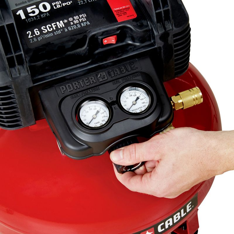Porter-Cable C2002 0.8 HP 6 Gallon Oil-Free Pancake Air Compressor