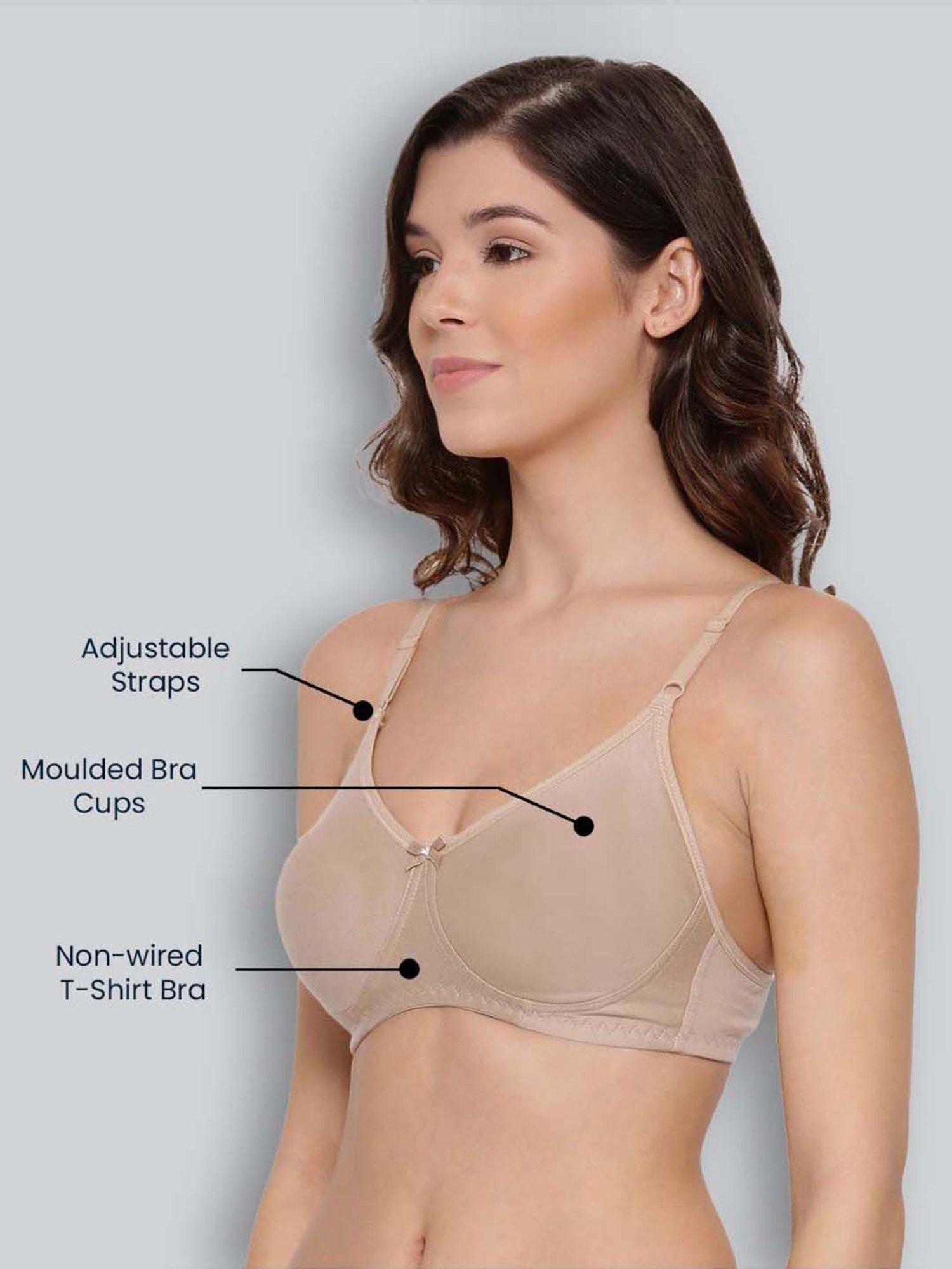 Lyra Tan Cotton T-Shirt Bra
