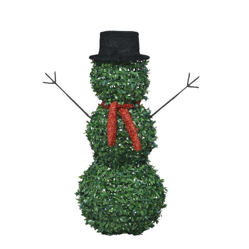 Productworks 28" Topiary Snowman 40 Lights Knock Down
