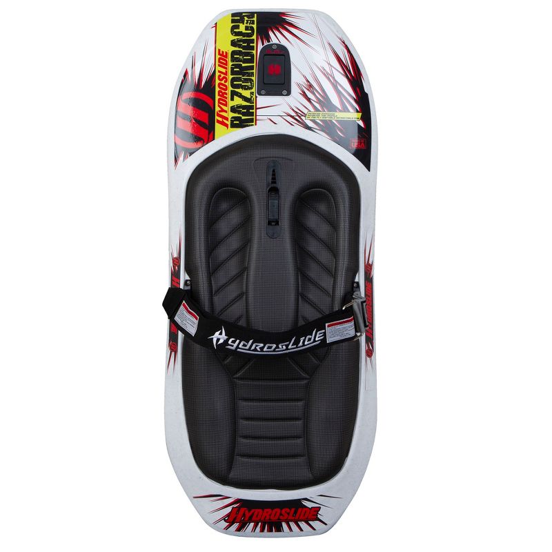 Hydroslide Razorback Adult Water Sports Towable Boating One Size Fits All Kneeboard with Handle & Hydro Hook Tow Point, Gray