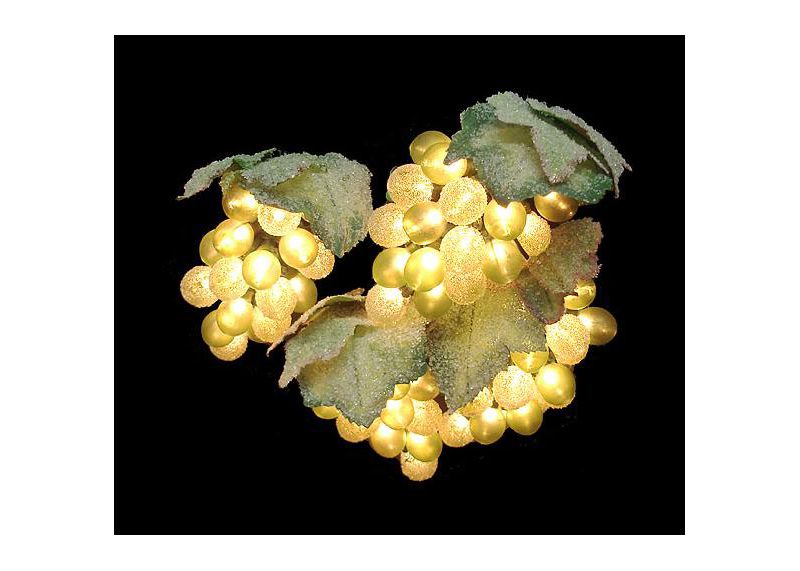 J. Hofert Co Set of 100 Indoor/Outdoor Green Grape Cluster Christmas Lights