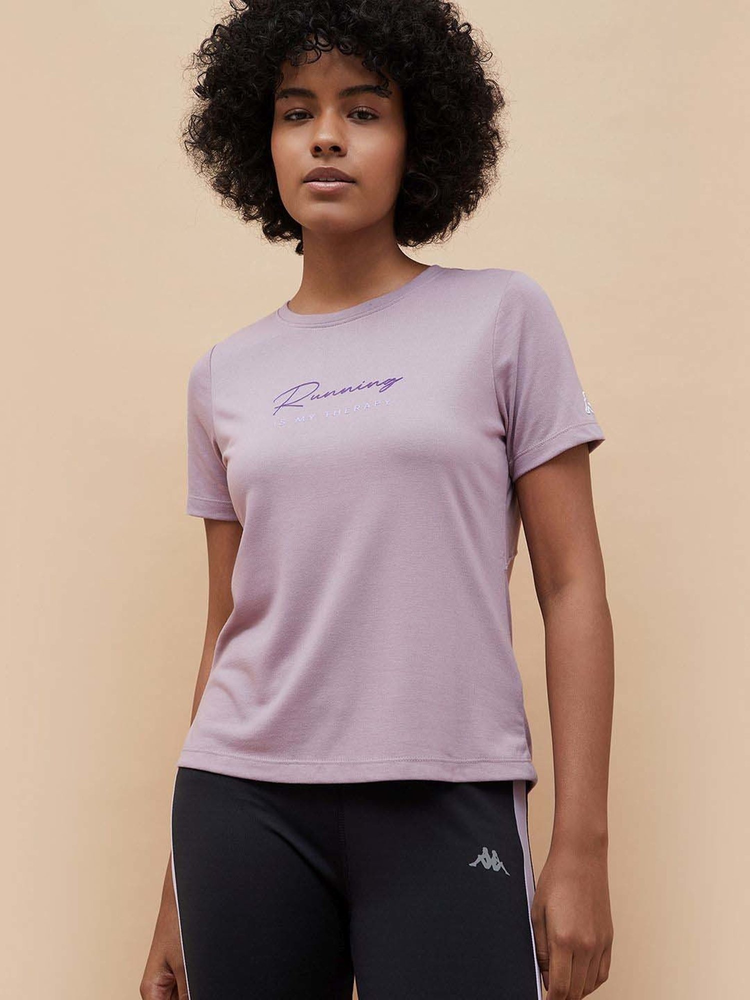 KAPPA Purple Printed Sports T-Shirt