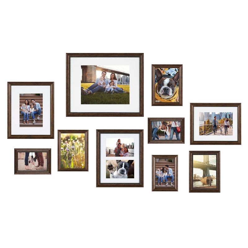 10pcTraditionl Frame Box Set Brown - Kate & Laurel All Things Decor