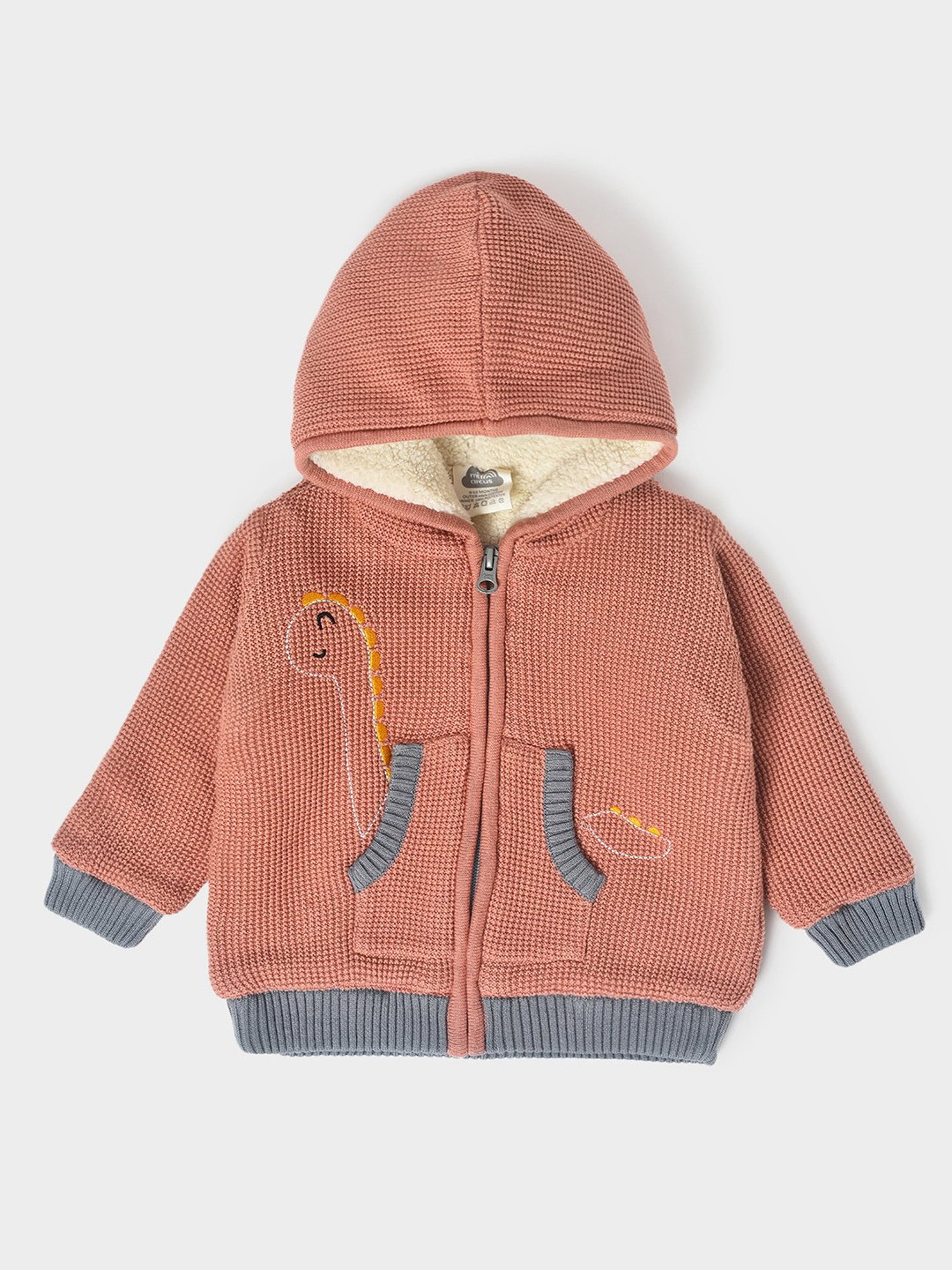 Nino Bambino Kids Red & Pink Printed Full Sleeves Jacket