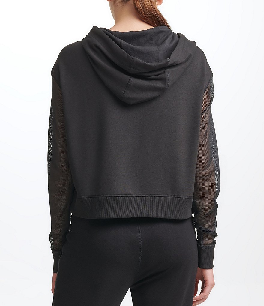 DKNY Sport Mesh Blocked Hoodie Sweatshirt