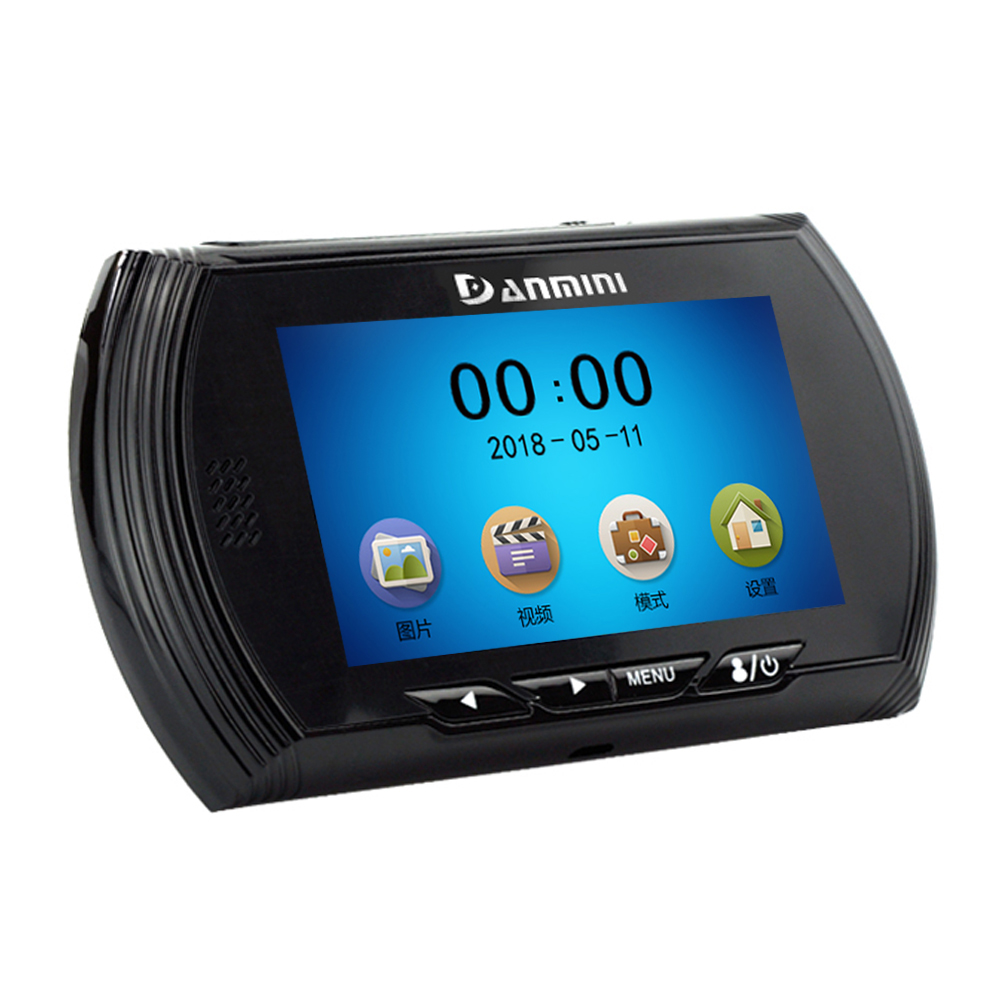 Home Video Doorbell 2.4" Digital LCD Security Camera 120 Degree Peephole Viewer Photo Visual Monitoring Electronic Cat Eye Camera Wireless Camera System for Home Office