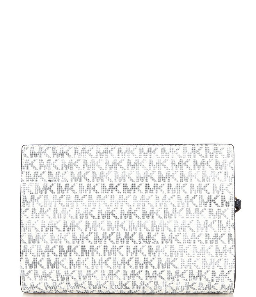 Michael Kors Signature Stripe Medium Travel Wristlet Pouch