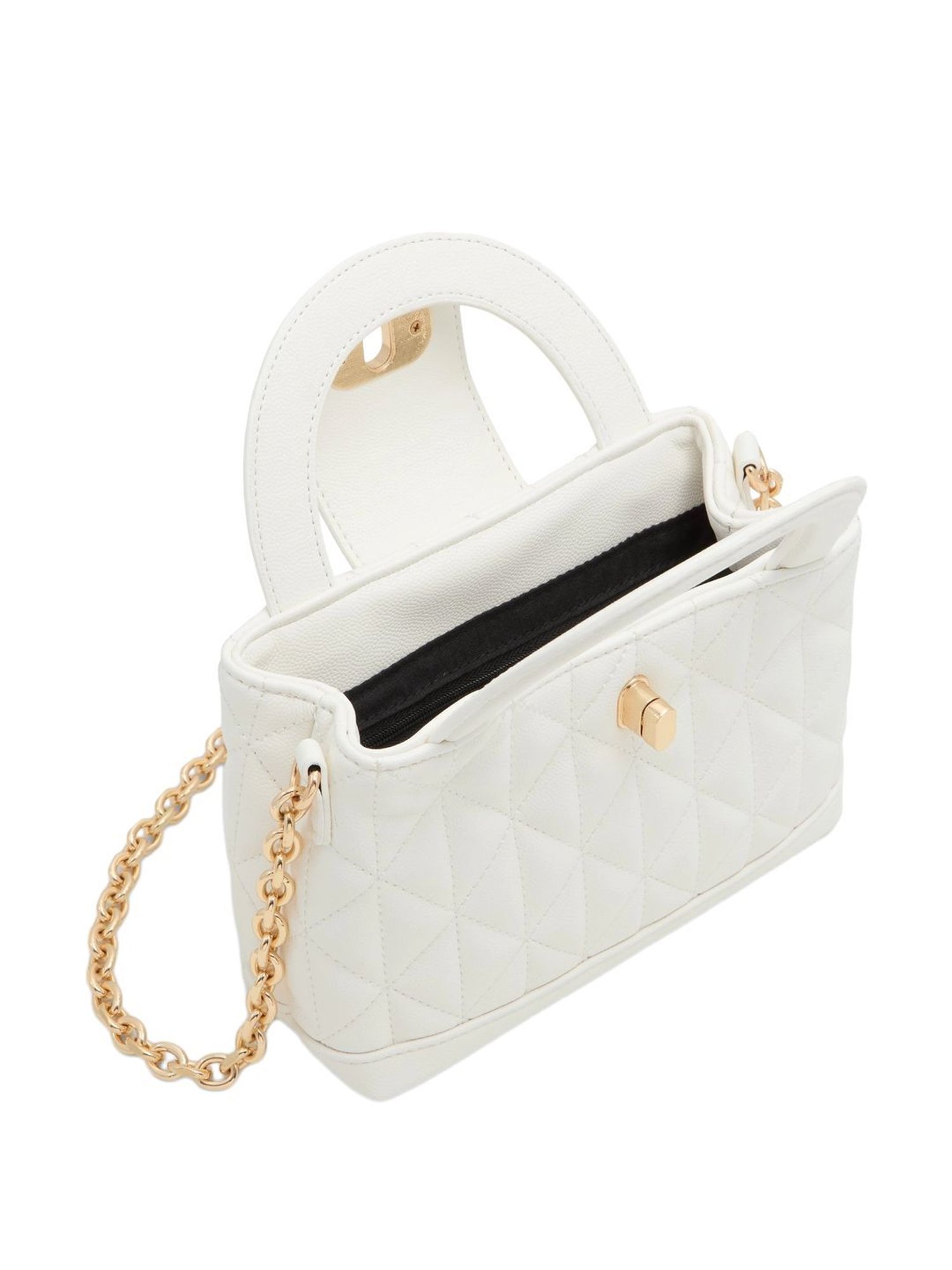 Call It Spring White Textured Small Handbag