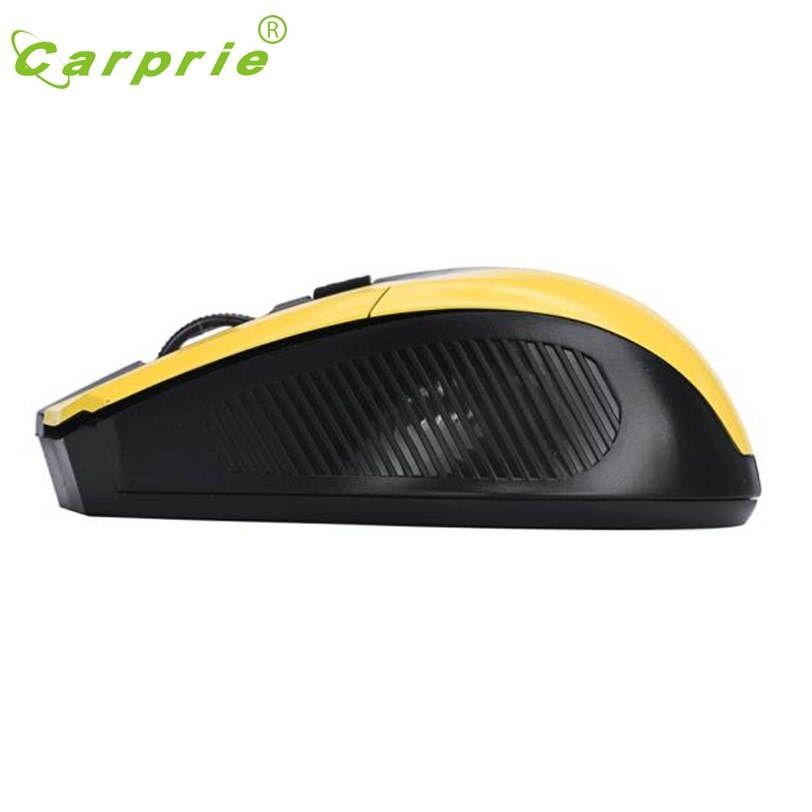 CARPRIE Yellow 2.4GHz Optical Gaming Mouse Cordless USB Receiver PC Computer Wireless Mouse for Laptop