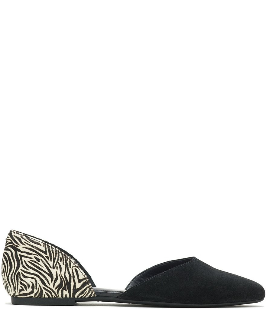 Hush Puppies Sadie d'Orsay Zebra Print Faux Calf Hair Suede Flats
