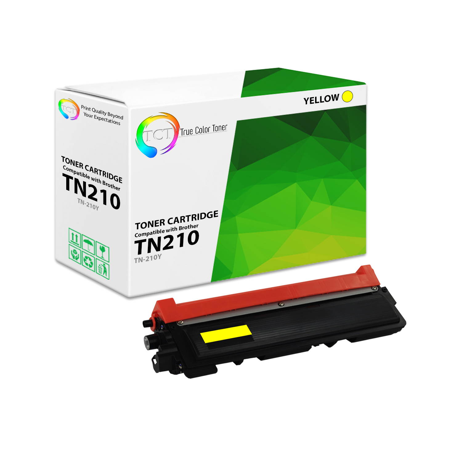 TCT Premium Compatible Toner Cartridge Replacement for Brother TN-210 TN210C TN210M TN210Y works with Brother HL-3040 3070, MFC-9010 9120 9320 Printers (Cyan, Magenta, Yellow) - 3 Pack