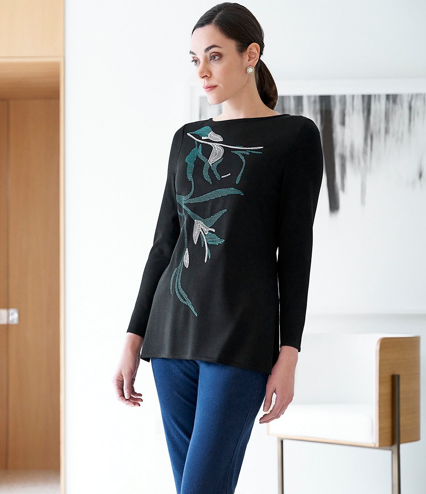 Ming Wang Straight Leg 5-Pocket Style Pull-On Jeans