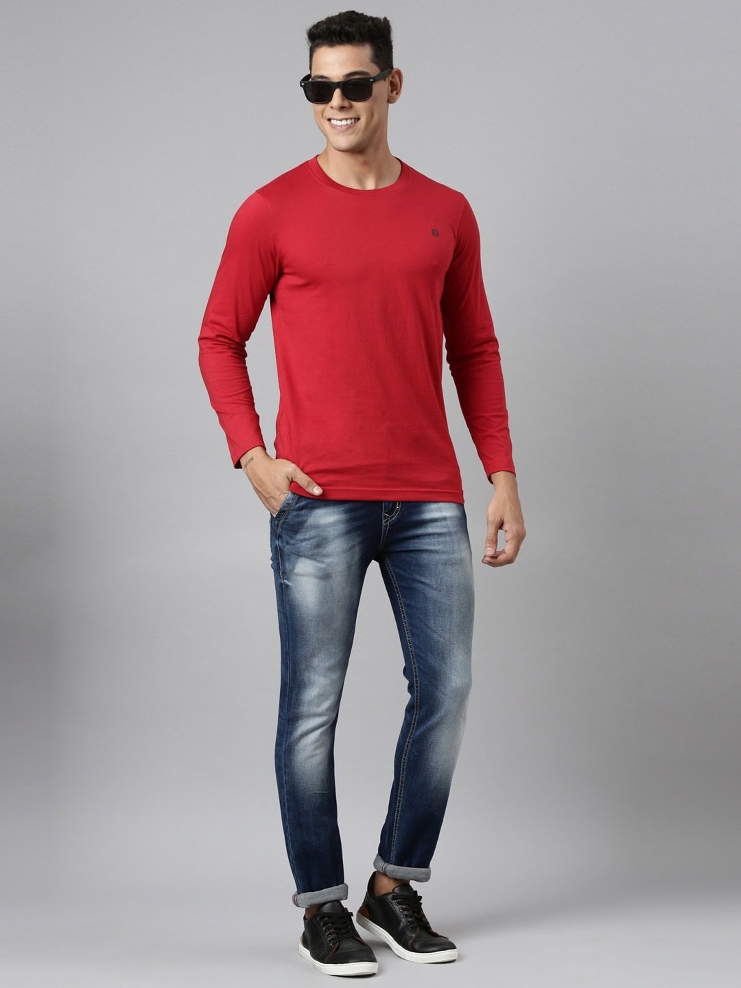 Dixcy Scott Originals Red Cotton Comfort Fit T-Shirt