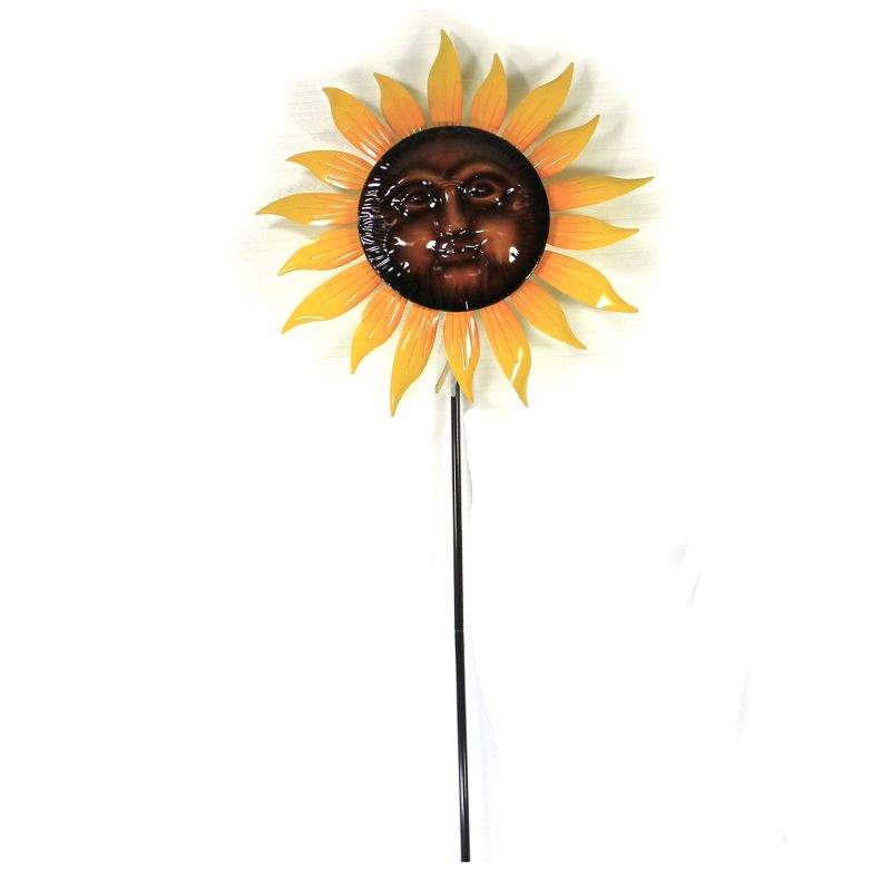 Home & Garden 71.0" Sun Face Sunflower Spinner Yard Decor Wind Flower Summer Direct Designs International  -  Decorative Garden Stakes