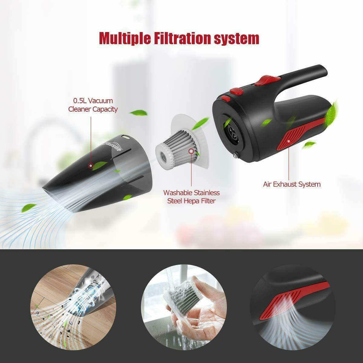 Cordless Hand Held Vacuum Cleaner Small Mini Portable Car Auto Home Wireless US