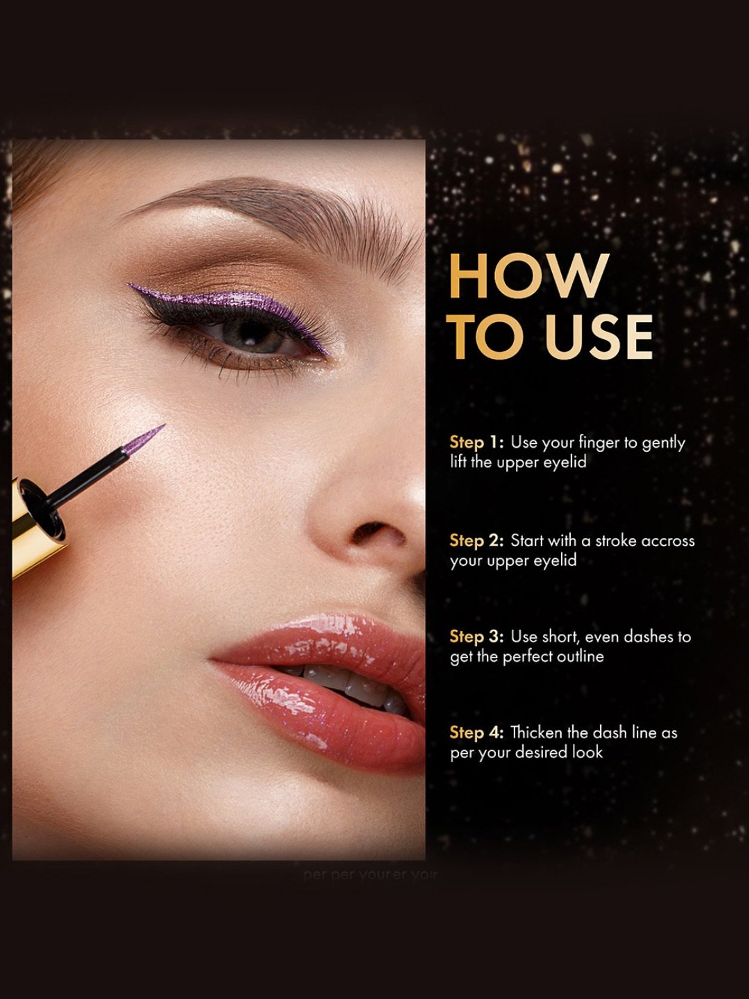 Lakme Glitterati Shine Line Eyeliner Invincible Purple - 4.5 ml