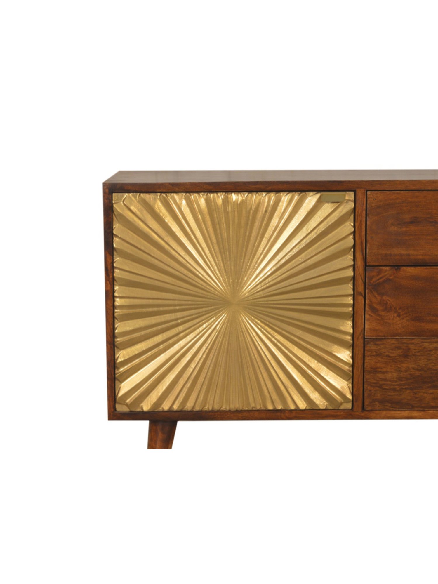 Artisan Furniture Manila Gold & Brown Wood Sideboard