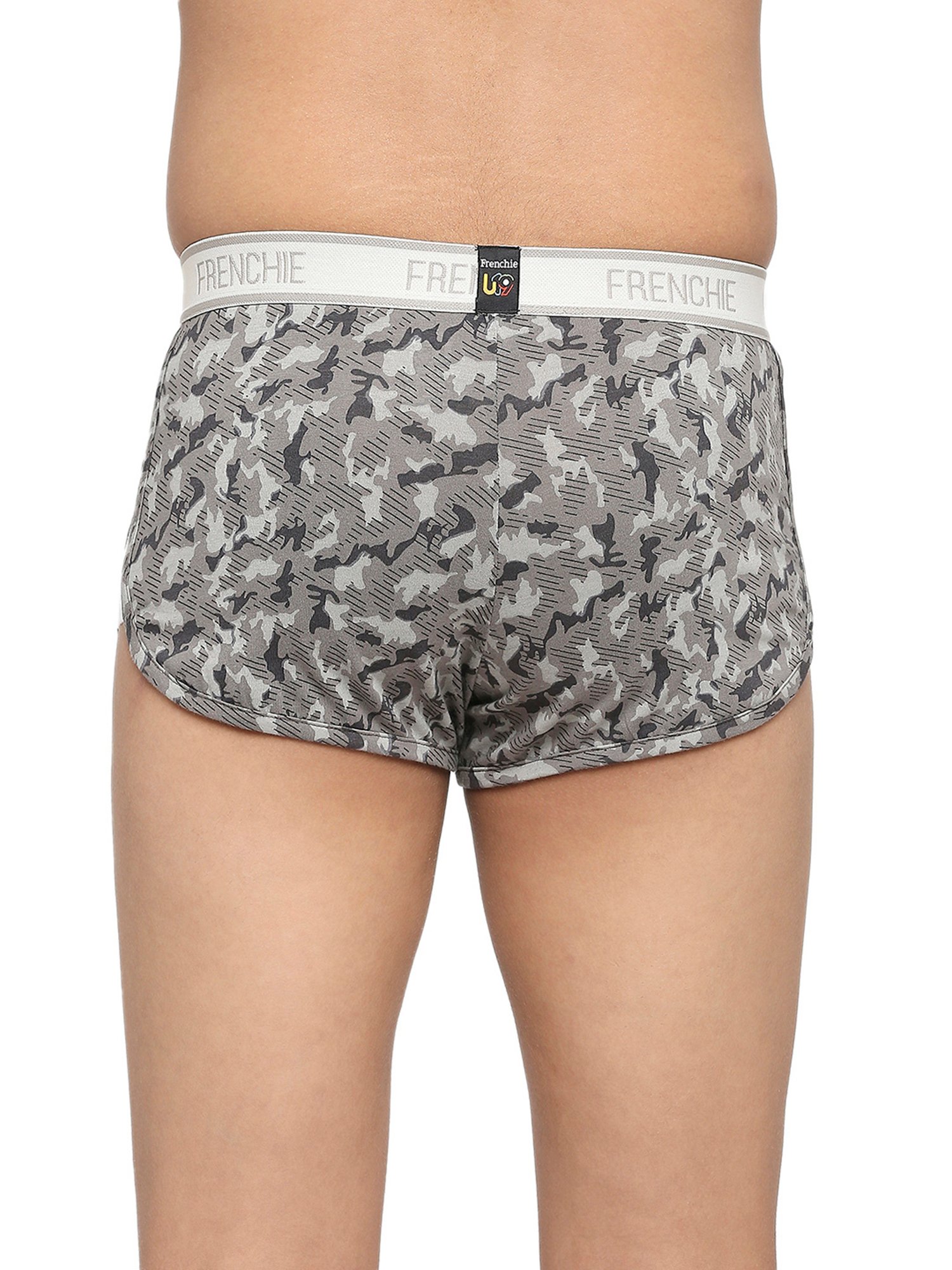 Frenchie Kids Grey Camouflage Trunks (Pack Of 2)