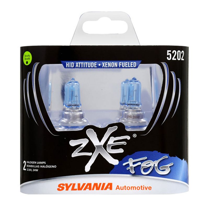 Sylvania 5202SZ.BB2 High Performance SilverStar zXe White 5202 Xenon Fueled Halogen Fog Headlight Bulbs with HID Attitude and Alloy Coating, 2 Pack