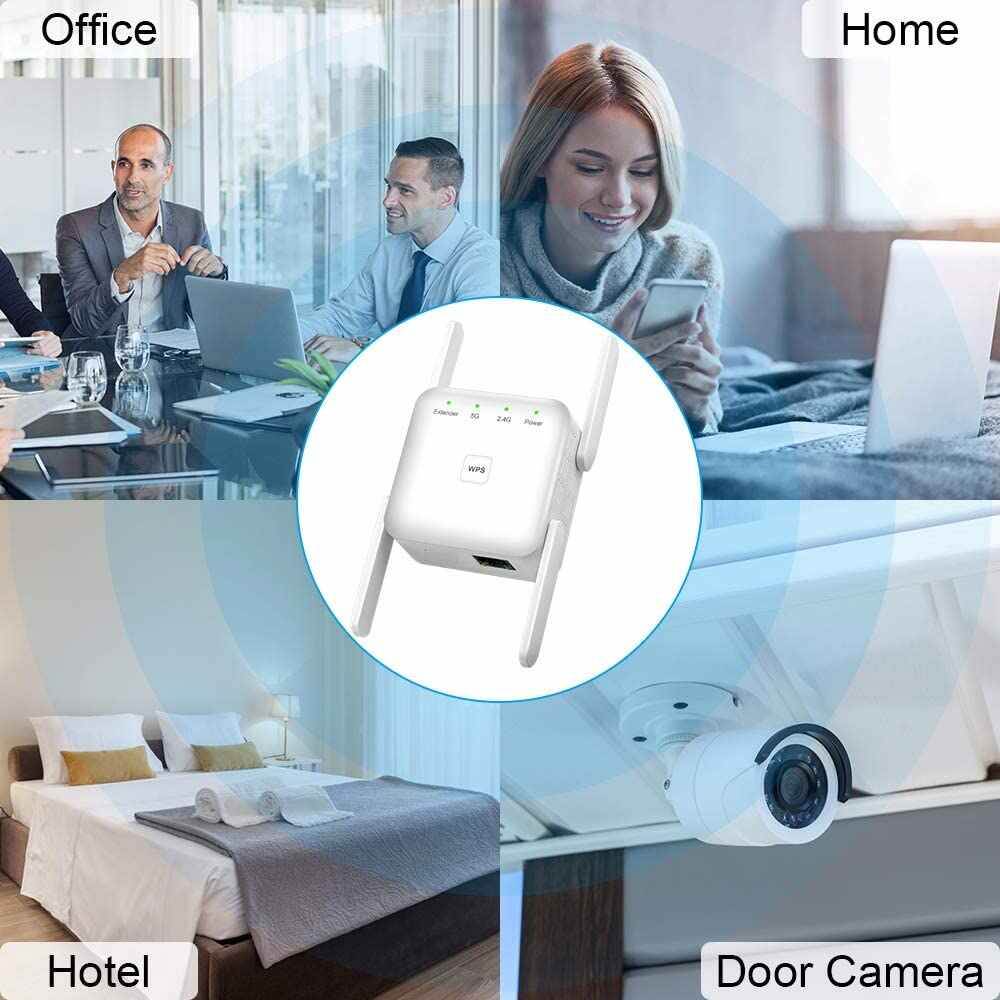 WiFi Extender, Covers Up to 2152 Sq.ft and 20 Devices, Up to 1200Mbps Dual Band WiFi Range Extender, WiFi Booster to Extend Range of WiFi Internet Connection