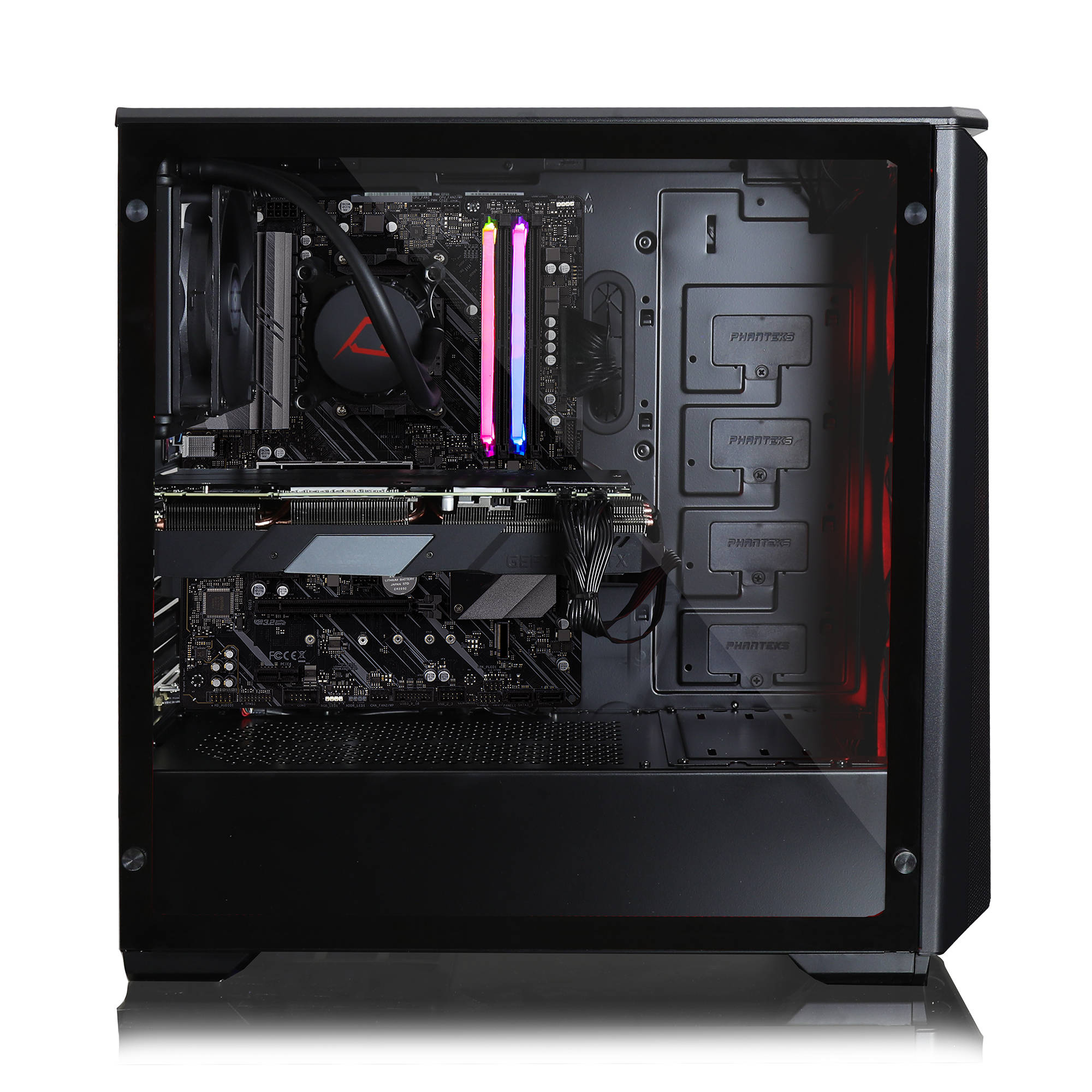 CLX SET VR-Ready Gaming Desktop - Liquid Cooled AMD Ryzen 7 5800X 3.8Ghz 8-Core Processor, 32GB DDR4 Memory, GeForce RTX 3080 10GB GDDR6X Graphics, 960GB SSD, 4TB HDD, WiFi, Windows 10 Home 64-bit