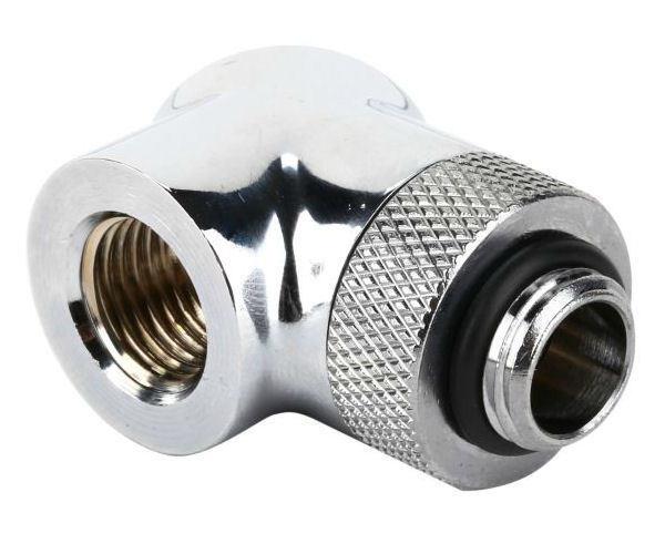 Thermaltake CL-W052-CU00SL-A Pacific G1/4 90 Degree Adapter &ndash; Chrome