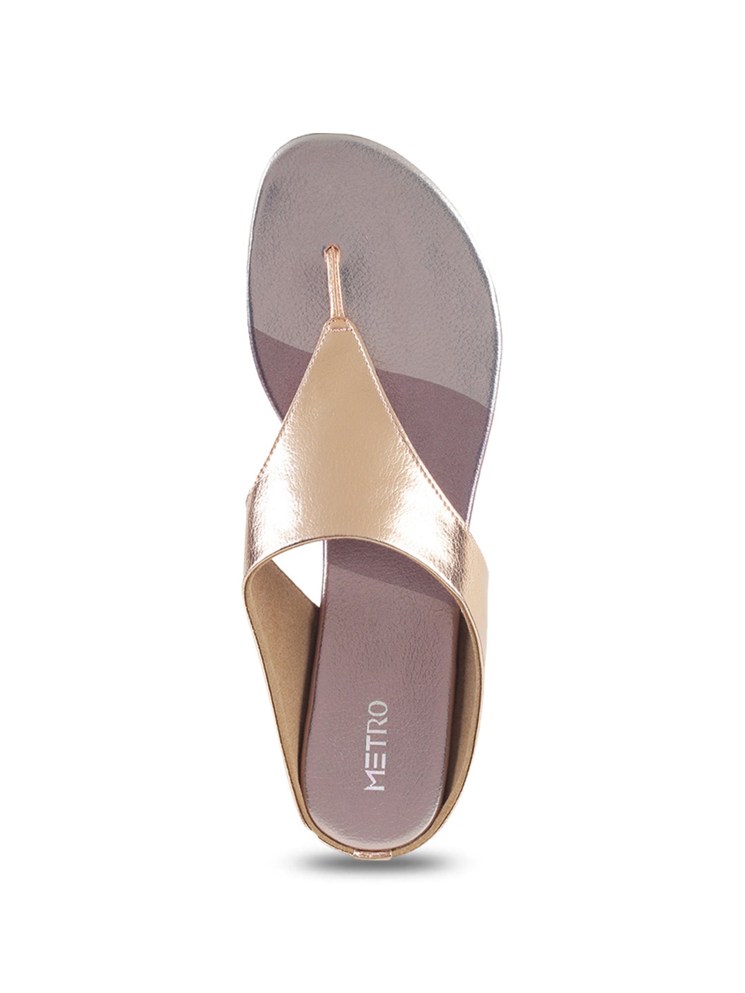 Metro Women's Rose Gold Thong Sandals