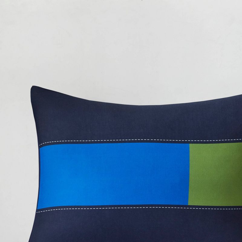 Full/Queen Noah Striped Printed Comforter Set