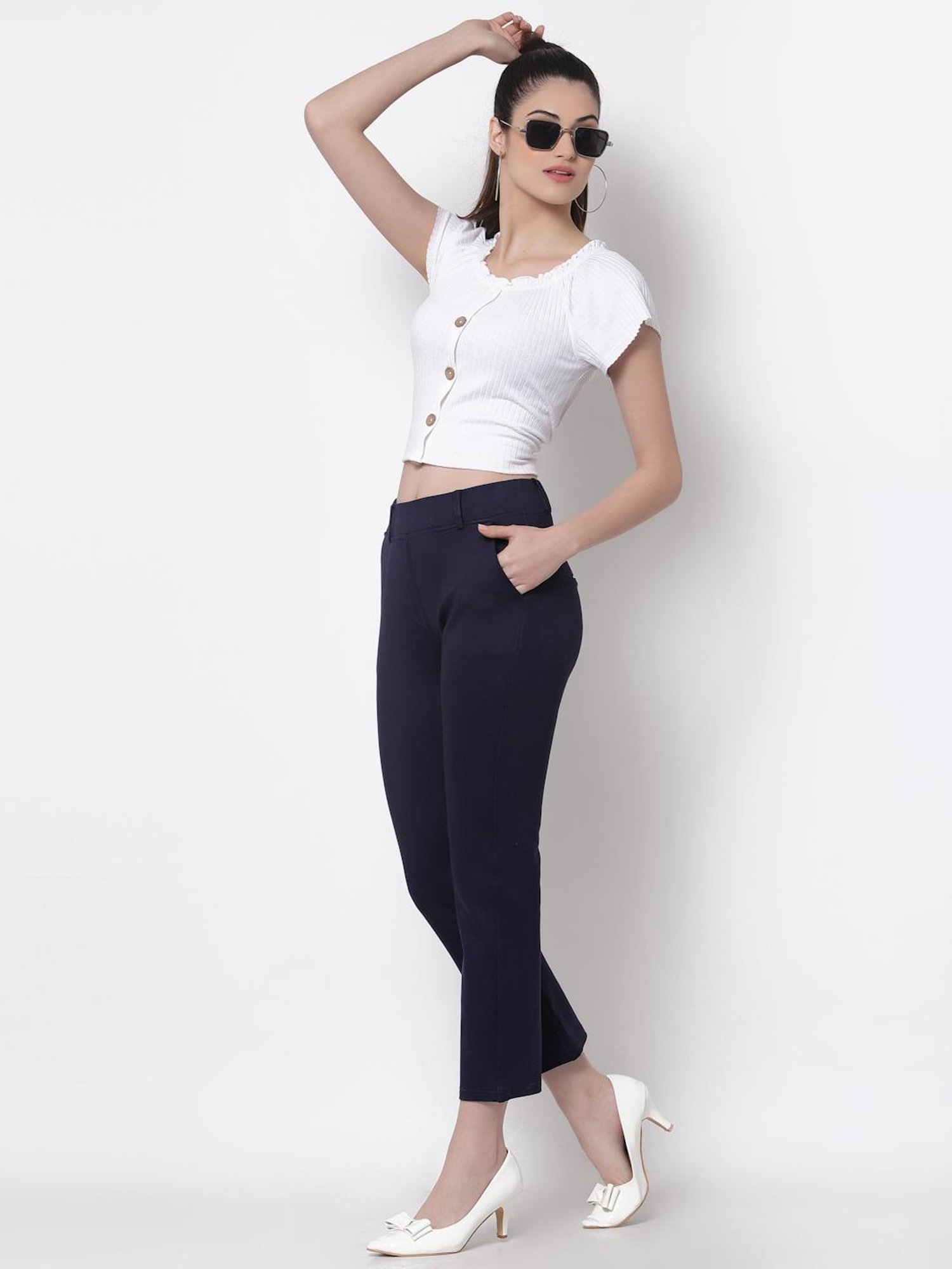 Westwood Navy Straight Fit Jeggings