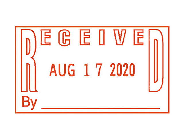 ES Dater, RECEIVED + Date, 1 x 1.81, Red 011092