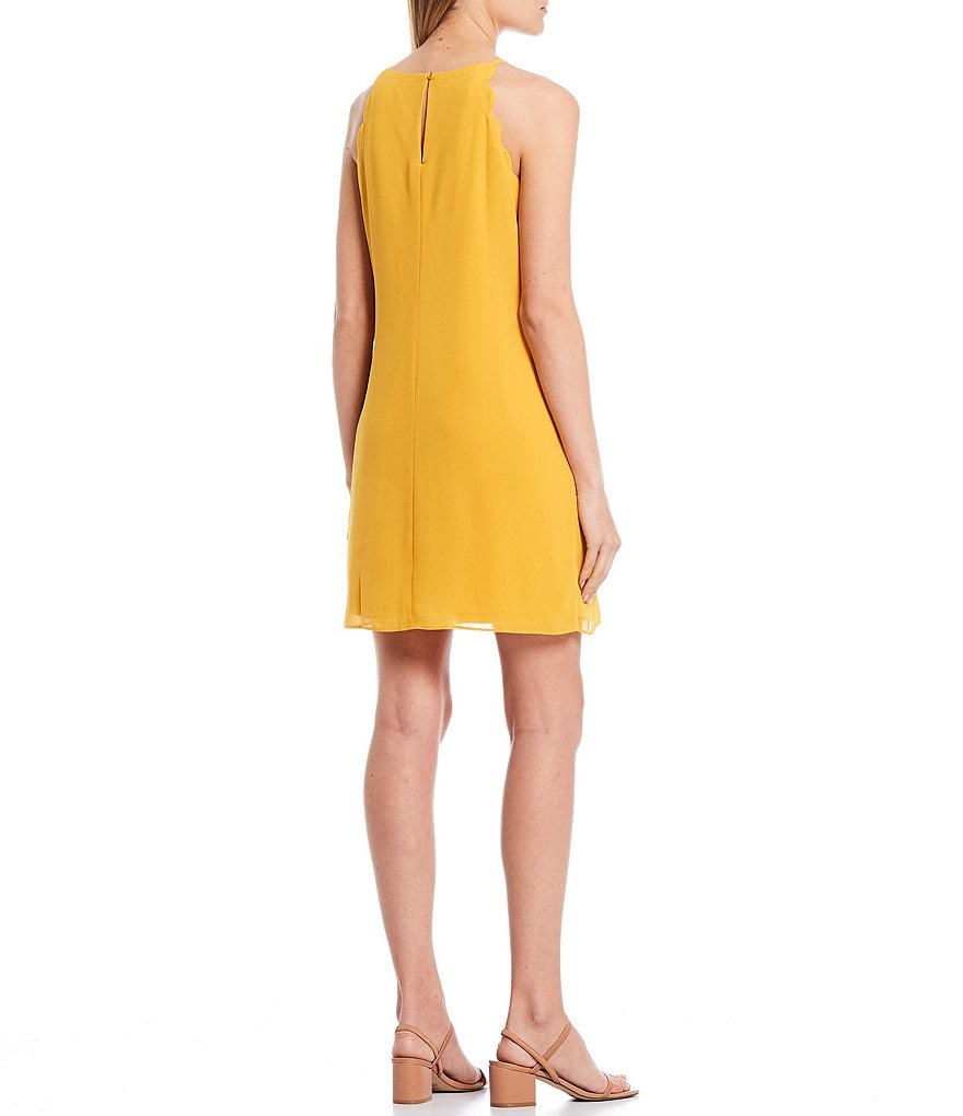 I.N. San Francisco Scalloped Shift Dress