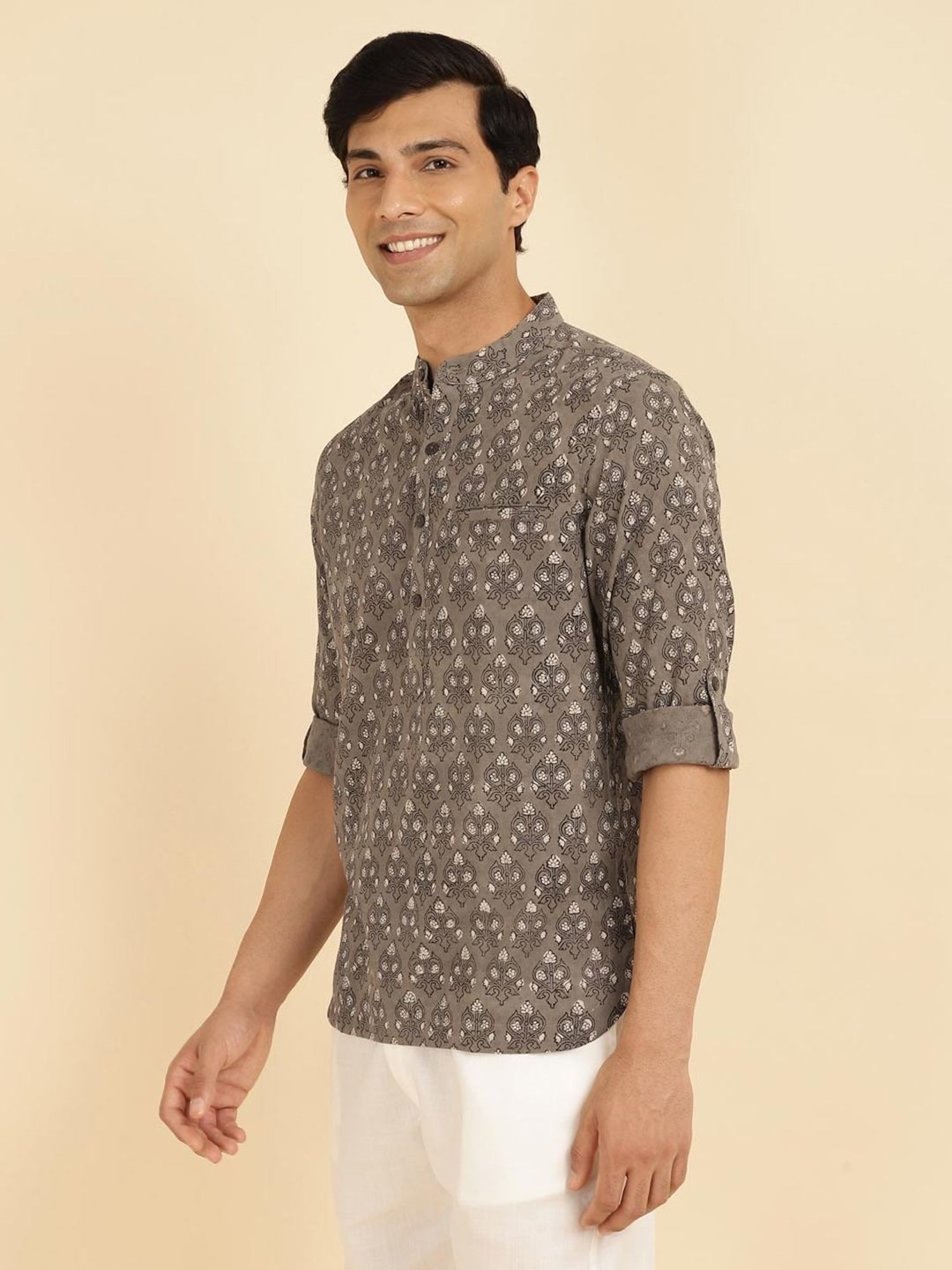 High Star Green Cotton Relaxed Fit Striped T-Shirt