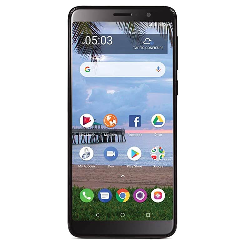 TCL A1X 4G LTE Prepaid Smartphone Locked Black 16GB SIM Card Included CDMA