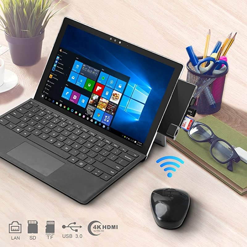 Version? Microsoft Surface Pro 5 Pro 6 USB 3.0 Hub, Build-in TF & SD Card Reader, Dual Port USB Hub, Mini DP to 4K HDMI Converter Adapter and RJ45 Gigabit Ethernet LAN Combo Docking Station