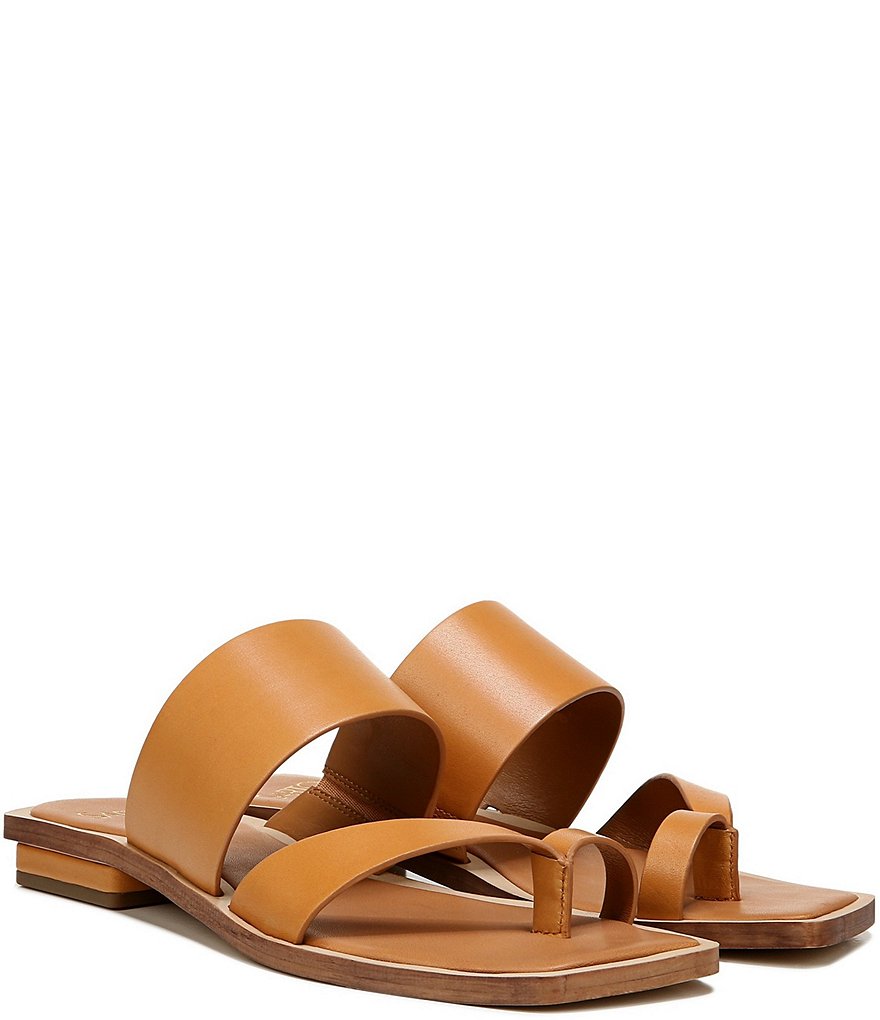 Sarto by Franco Sarto Ediana Leather Toe Ring Square Toe Sandals