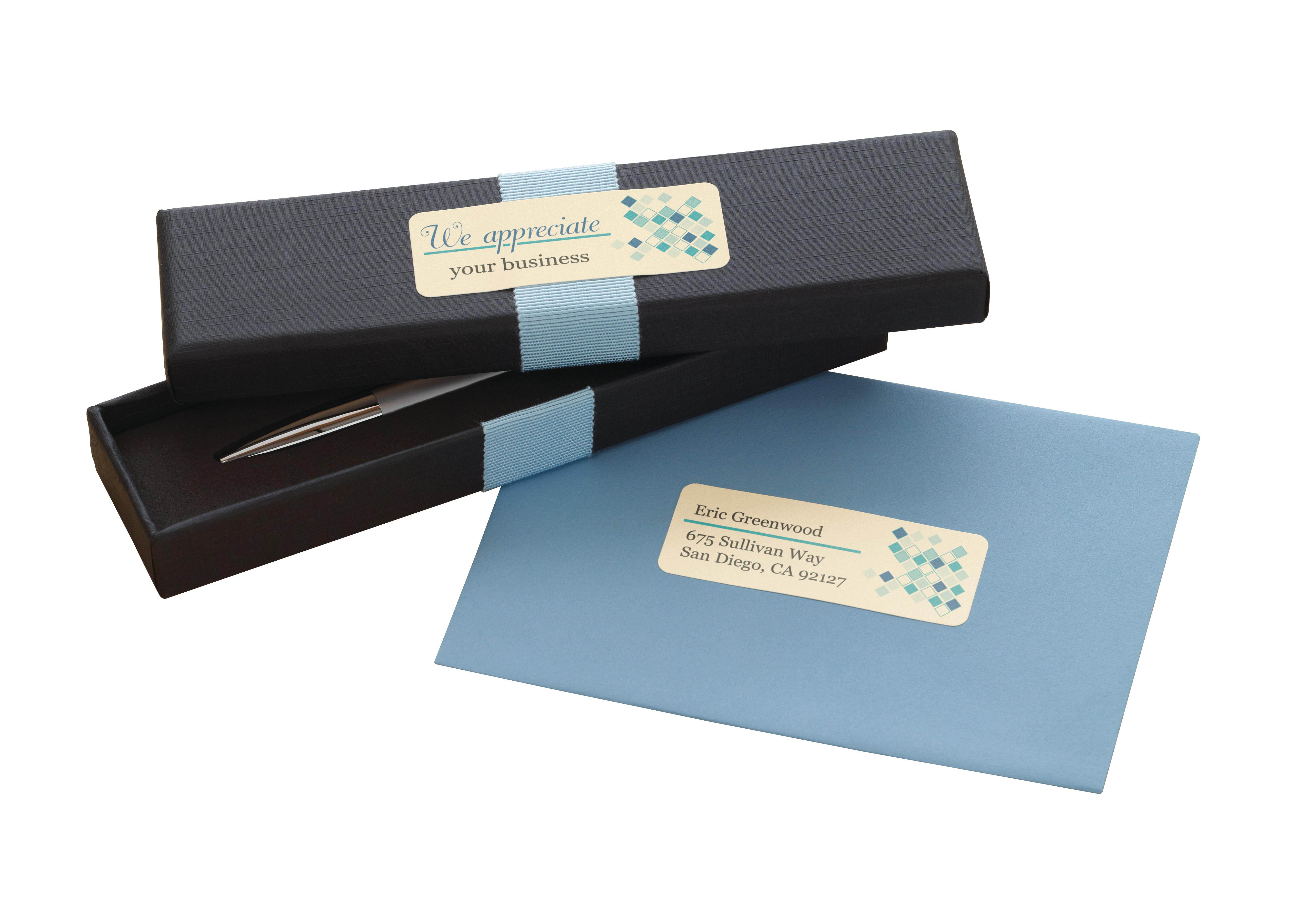 Avery Address Labels, Permanent Adhesive,  Pearlized, Ivory, 1" x 2-5/8", 240 Labels (22837)