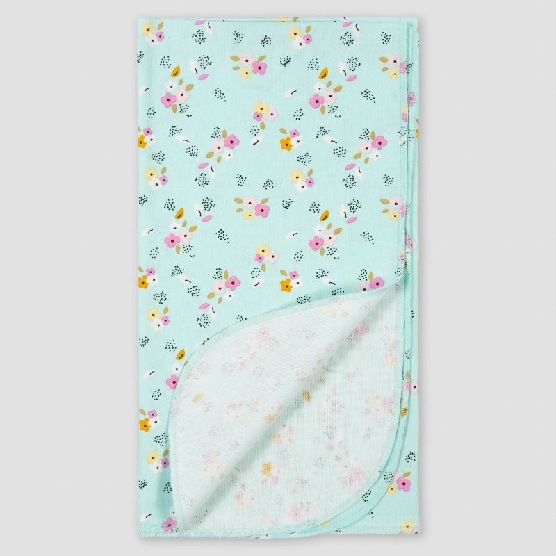 Gerber Baby Girls' 4pk Fox Flannel Blanket Set - Pink