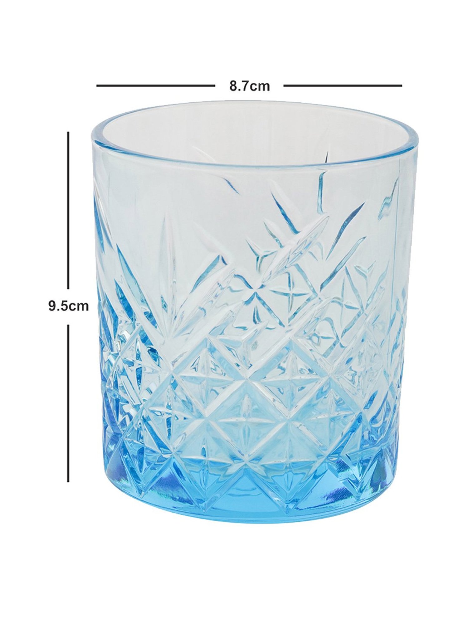 Pasabahce Transparent Glass Timeless Whiskey Glasses - Set of 4 (345ml)