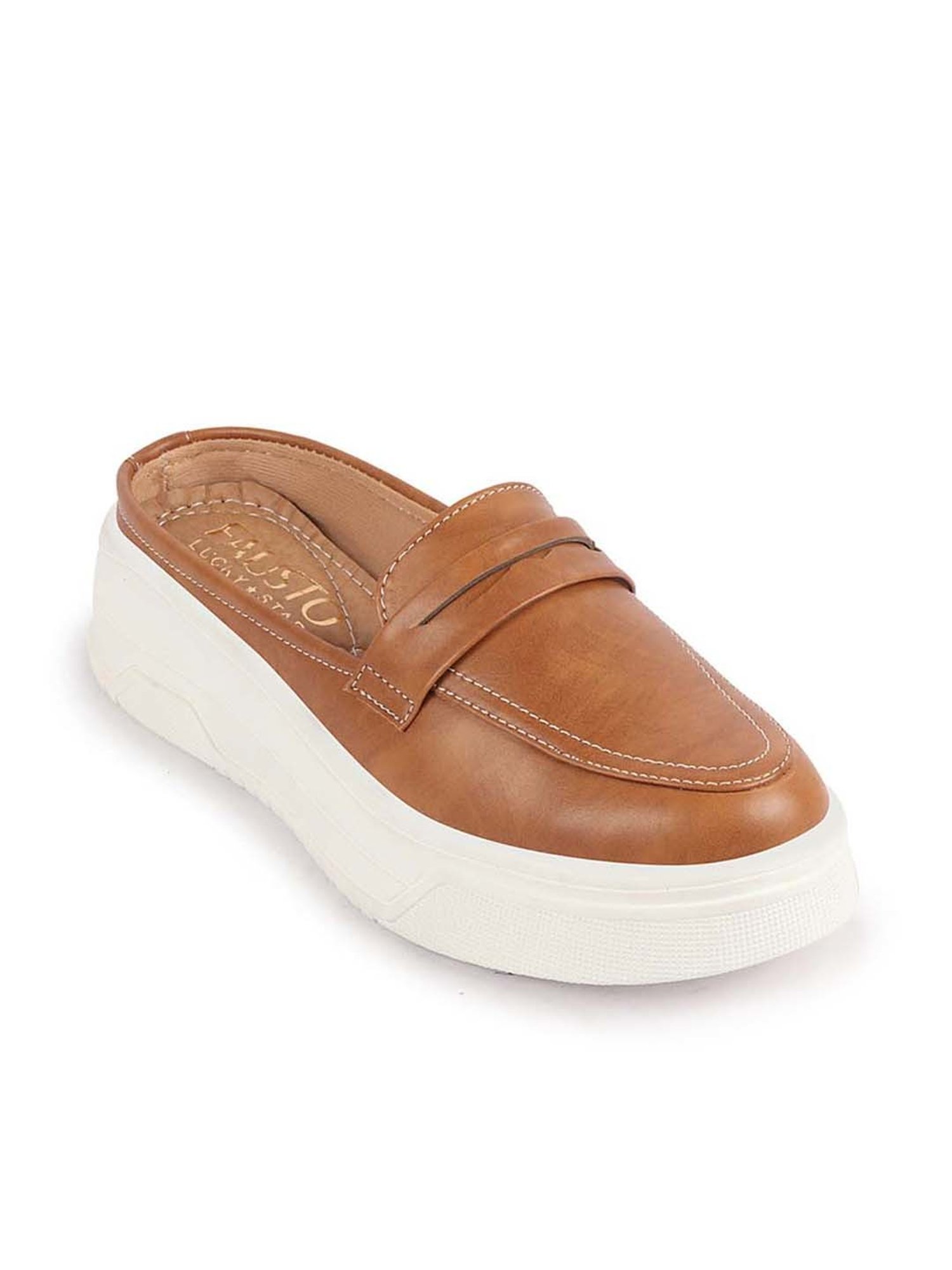 Fausto Women's Beige Mule Shoes