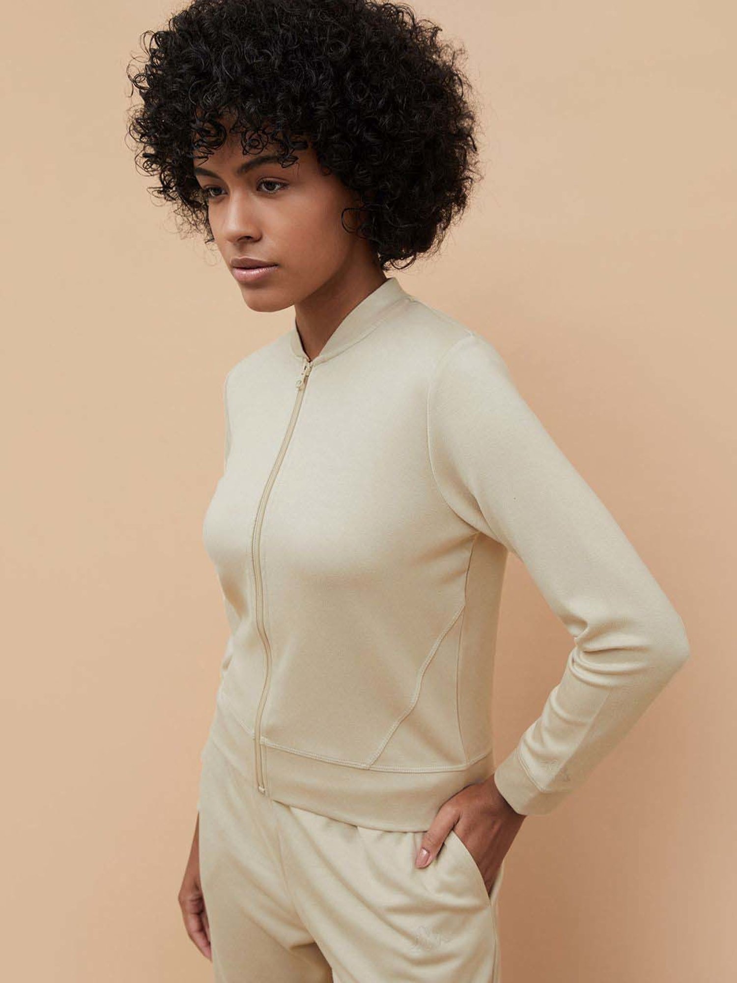 KAPPA Beige Plain Sports Jacket